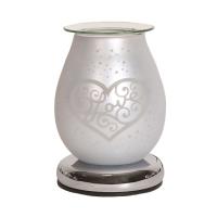 Aroma Love Heart White Satin 3D Electric Wax Melt Warmer Extra Image 1 Preview